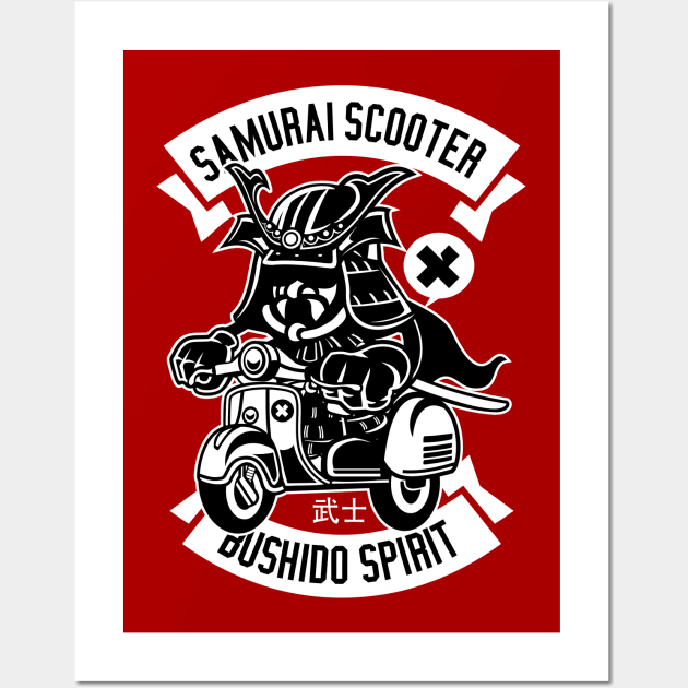 Samurai Scooter Wall Art by Robiart